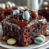 Colorful Easter chocolate bark with pastel swirls and crunchy Cadbury mini eggs, perfect for festive dessert platters.