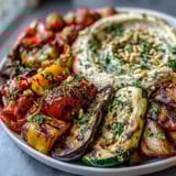 Grilled Veggie Platter Hummus