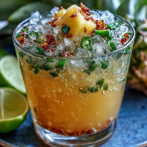 Vibrant Pineapple Jalapeño Agua Fresca, a refreshing Mexican sip bursting with fruit and spice.