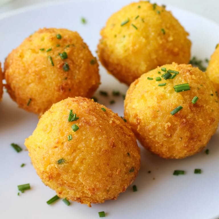 Close-up of golden hushpuppies: soft interior, ideal alongside fried fish with tartar sauce.
