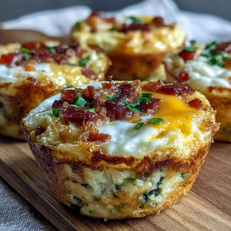 Freshly baked Breakfast Egg Muffins served warm with salsa, perfect for a quick handheld breakfast.