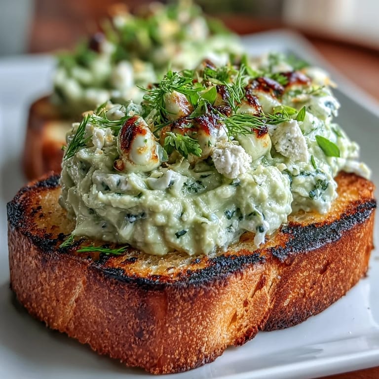 Delicious fava bean and mint bruschetta, a fresh appetizer perfect for entertaining.
